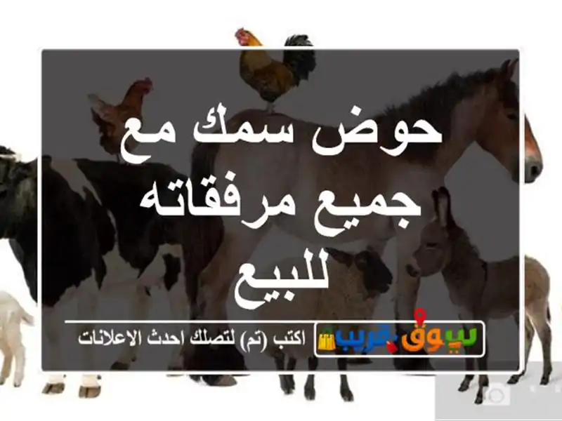 حوض سمك مع جميع مرفقاته للبيع