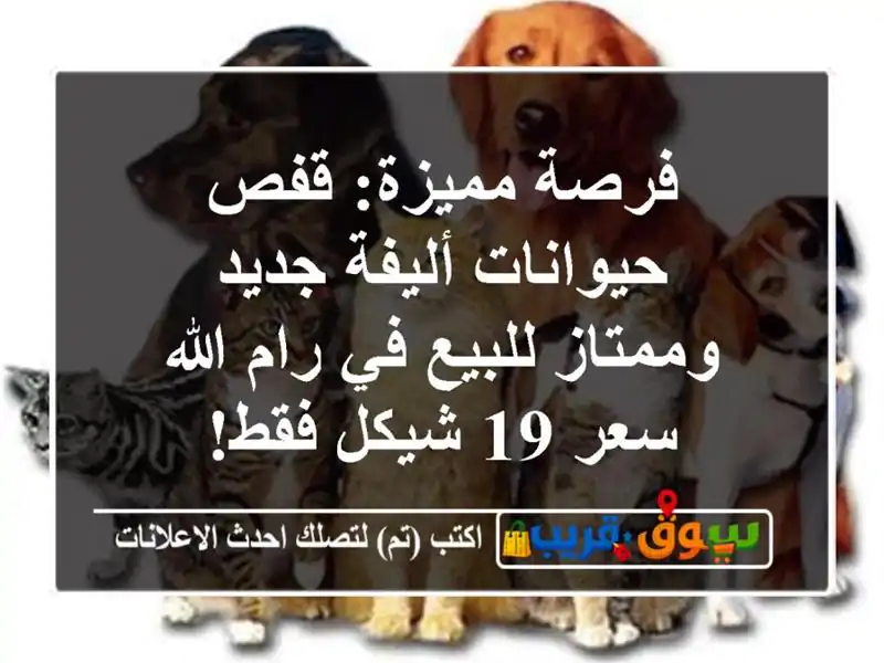 فرصة مميزة: قفص حيوانات أليفة جديد وممتاز للبيع في...