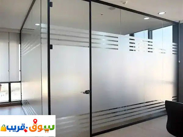 Commercial Frosted Glass Sticker Service