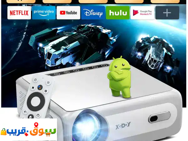 XGODY Portable Smart Projector With Builtin Apps, BuiltIn TV Stick