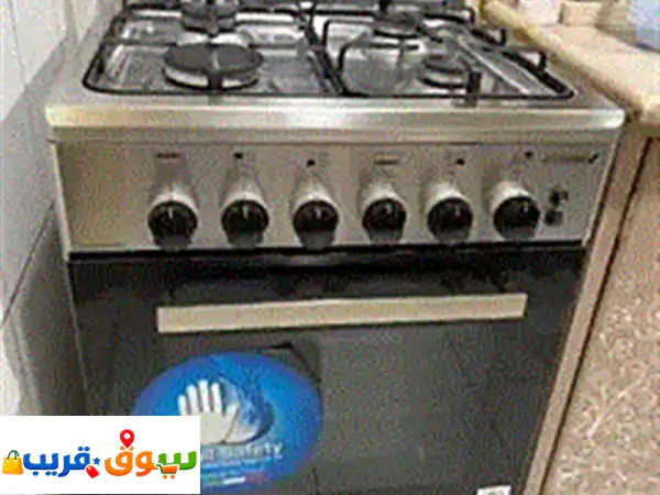 فرن غاز Glem Gas AL554 GIFS: قائم بذاته 4 شعلات بسعة 57 لتر...