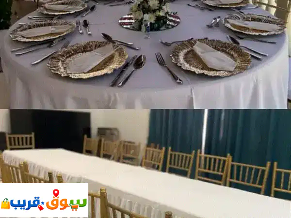تأجير كراسي تيفاني الذهبية Rent of golden Tiffany chairs