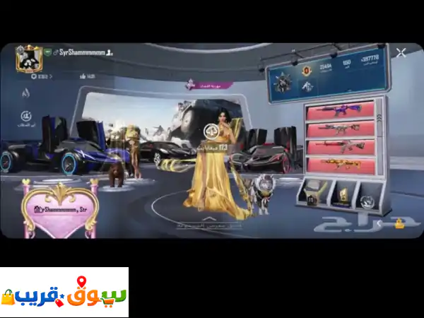حساب ببجي أسطوري  ببجي عالمية مصروف عليه لفل...