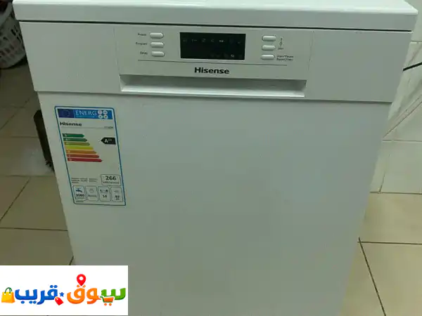 فرصة ذهبية: غسالة صحون Hisense H14 DS كالجديدة (14 مكان، A++)...