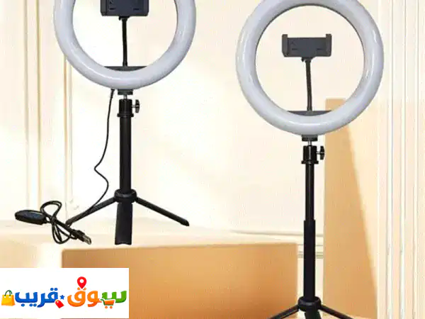 رنج لايت احترافي | إضاءة LED مع حامل جوال لصناع المحتوى...