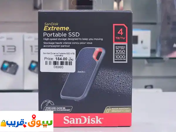 سانديسك إكستريم SSD محمول 4TB في عُمان: سرعة 1050MB/s...