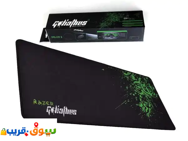 لوحة ماوس للألعاب من طراز razer goliathus تتميز بحواف...