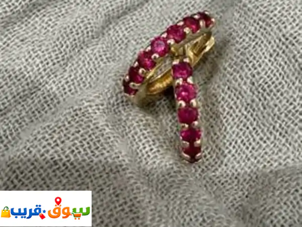حلق ذهب وياقوت