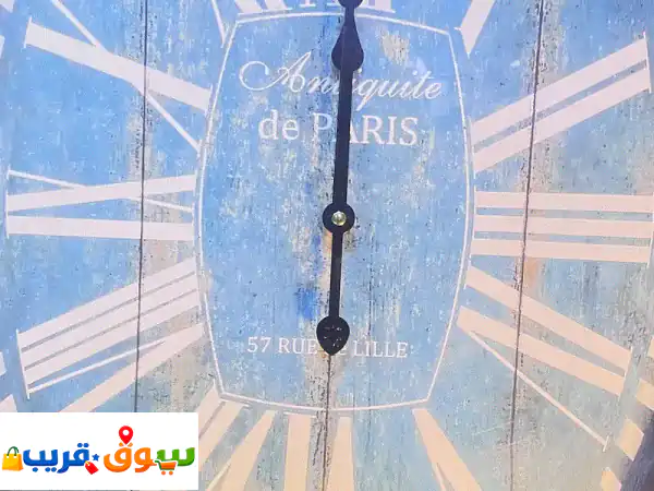 ساعة حائط كلاسيكية ضخمة (حديد مشغول  أنتيك فرنسي) بحالة ممتازة