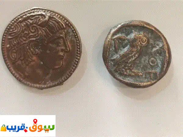 عملتين من العصر الروماني لبطليموس الأول البيع لهواة العمله النادره والأثريه البيع لأعلى سعر