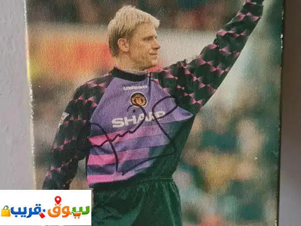 Signed Man United Legends canvas of Peter Schmeichel & Denis Law