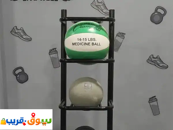 cross fit balls with rack
