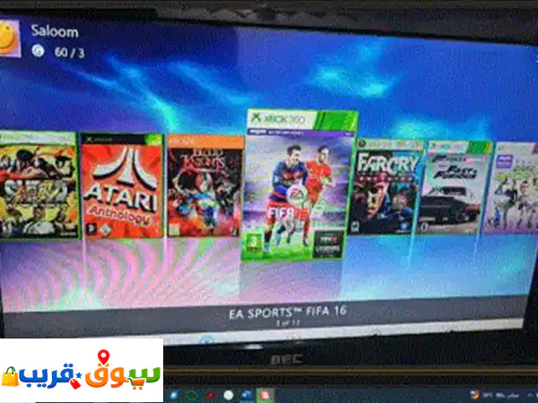 للبيع اكس بوكس 360 مستعمل بحالة ممتازة، هارد ديسك...